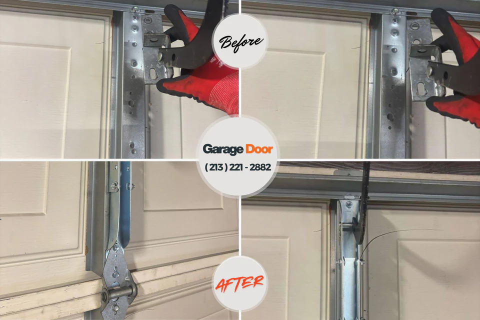 Before and after: garage door repair South Toms River, NJ